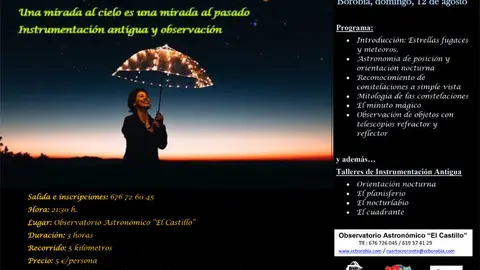 Marcha nocturna a Borobia para observar la lluvia de estrellas perseidas