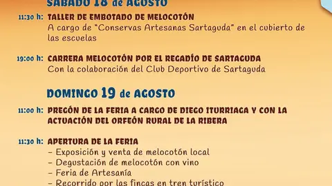 Feria del melocot&oacute;n 2018 en Sartaguda