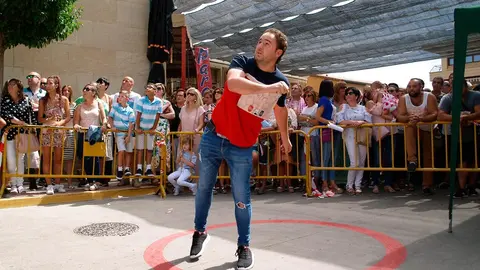 Fran Castillejo en el momento de su lanzamiento