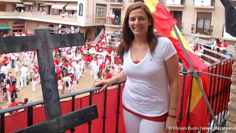 Delia Linzoain en las fiestas de Villafranca