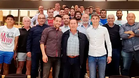 Undiano Mallenco y Eduardo Prieto en la charla de &aacute;rbitros