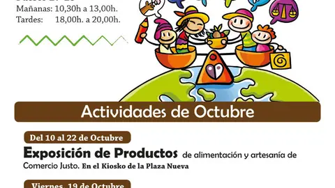 Actividades octubre 2018 de la Tienda de Comercio Justo de Tudela Bal&uacute;n Can&aacute;n
