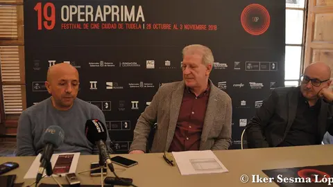 Luis Alegre, Javier G&oacute;mez Vidal y Julio Mazarico en la presentaci&oacute;n
