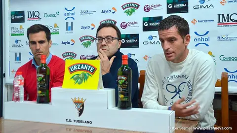 I&ntilde;igo Ros, Jes&uacute;s Miranda e I&ntilde;igo Valencia en la despedida