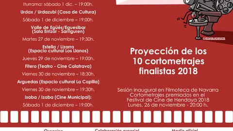 6&ordm; Certamen de cortometrajes Navarra tierra de cine