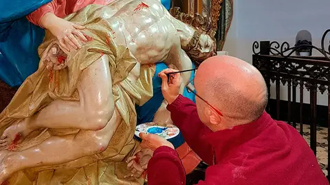 Un alumno durante el taller