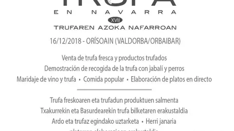 XVII Feria de la Trufa 2018 en Navarra en Or&iacute;soain (Valdorba)