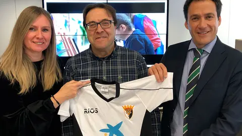 El presidente del Tudelano estuvo en la firma del colaboraci&oacute;n