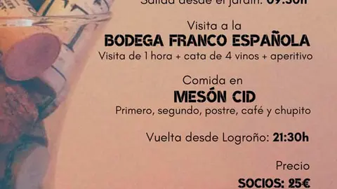 Viaje desde Cortes a Logro&ntilde;o visita Bodega Franco Espa&ntilde;ola