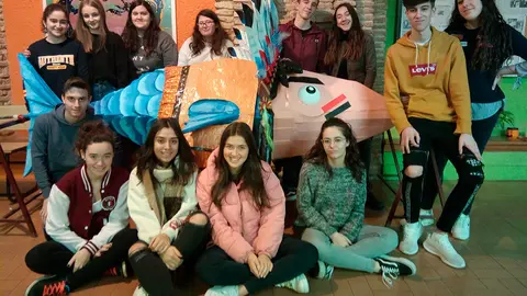 Sardina realizada por los alumnos de la Escuela de Arte de Corella