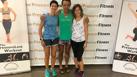 Patricia Rueda con Piti Pinsach, fundador de Low Pressure Fitness