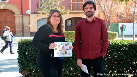 Olga Risue&ntilde;o y Eneko Larrarte acuerdo de Batzarre e Izquierda Unida por Izquierda Ezkerra