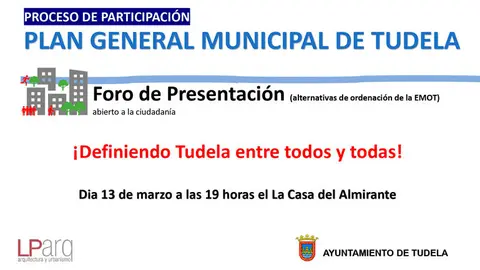 Proceso de Participaci&oacute;n Plan General Municipal de Tudela
