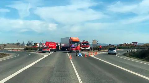 Accidente en Caparroso a la altura de Traibuenas