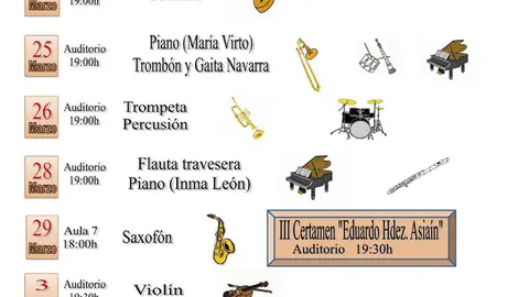 Ciclo de audiciones en Corella de la Escuela Municipal de M&uacute;sica &lsquo;Blas de Laserna&rsquo;