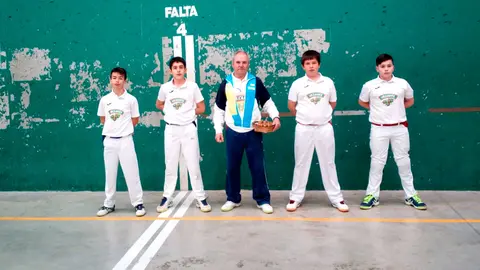 Resultados de los partidos jugados por el Club de Pelota Eraso B_Infantiles