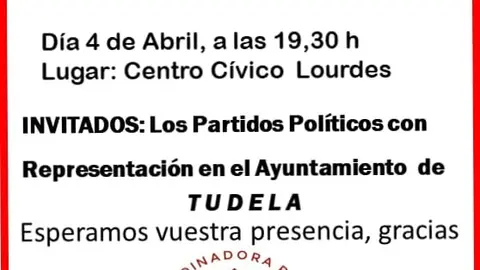 Mesa redonda en Tudela &lsquo;Futuro y Sostenibilidad de las Pensiones P&uacute;blicas&rsquo; con los representantes de los partidos pol&iacute;ticos