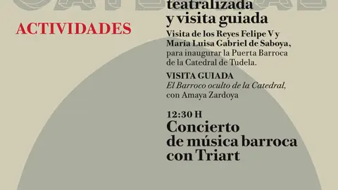 M&uacute;sica y teatro para celebrar la recuperaci&oacute;n de la Puerta Barroca de la Catedral de Tudela