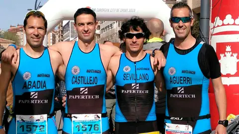 Integrantes del SDR Arenas en el XIX Campeonato de España de Duatlón