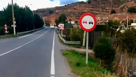 Carretera LR-115 en Arnedo
