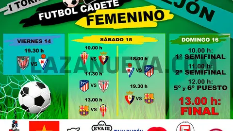 I Torneo de f&uacute;tbol cadete femenino 2019 en Castej&oacute;n