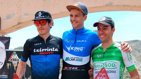 Podium de la IX Travesía BTT Castillo de Cornago