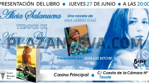 Presentaci&oacute;n en Tauste del libro &lsquo;Alicia Salanueva. Tiempos de Amor y Guerra&rsquo; de Ana Larraz Gal&eacute;