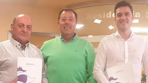 Eduardo Mateo, director de la residencia, Javier Jim&eacute;nez, asesor comercial y Javier Trincado, CEO Zoahorro