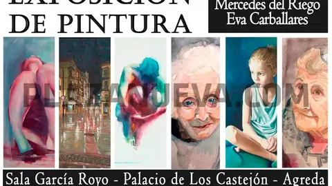 Exposici&oacute;n en &Aacute;greda de Javier Serrrano, Eva Carballares y Mercedes del Riego