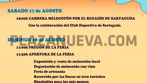 Feria del melocot&oacute;n 2019 en Sartaguda