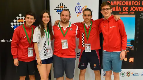 La Delegación Navarra que acompañó a Iñigo Ortín Blanco