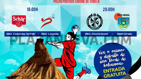 Cartel Balonmano femenino en Tudela