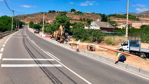 Visita a las obras en la carretera 1