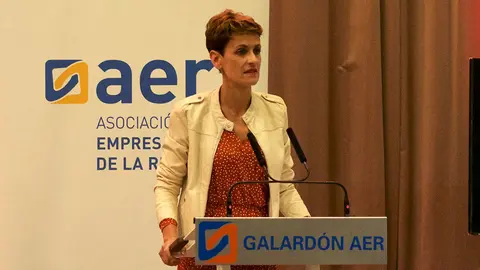 María Chivite Navascués durante su discurso