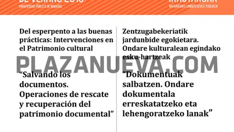 Conferencia &lsquo;Salvando los documentos. Operaciones de rescate y recuperación del patrimonio documental&rsquo; en Tudela