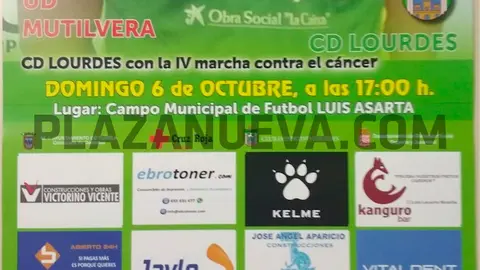 CD Lourdes con la IV marcha contra el cáncer 