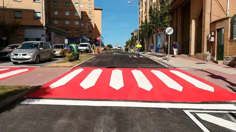 Obras en la Avenida del Barrio (Tudela)