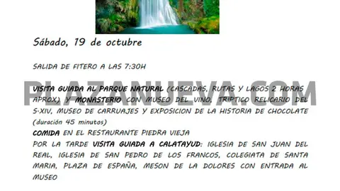 Salida desde Fitero al Monasterio de Piedra y Calatayud