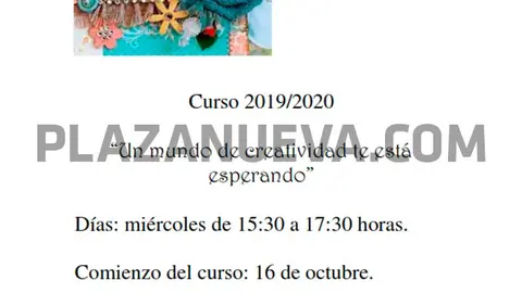 Curso de manualidades 2019:2020 en Fitero