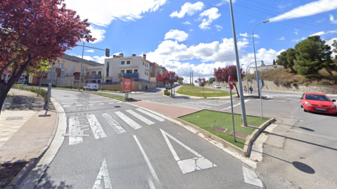 Paso de cebra en la Glorieta de Merindades
