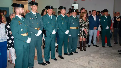 Los homenajeados el 12 de octubre dentro de los actos realizados por la Guardia Civil en Tudela
