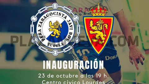 Inauguraci&oacute;n en Tudela oficial de la Pe&ntilde;a Zaragocista &lsquo;Javi Ros&rsquo;