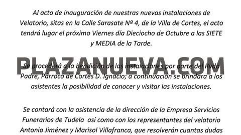 Inauguraci&oacute;n de las nuevas instalaciones del Velatorio de Cortes