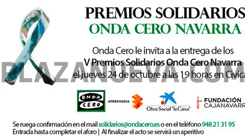 V Premios Solidarios Onda Cero Navarra en Pamplona