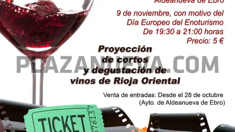 Tarde de cine y vino en Aldeanueva de Ebro