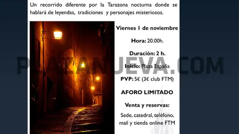 Visita teatralizada en Tarazona &lsquo;Noches de Leyenda&rsquo;
