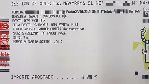 Apuesta decomisada