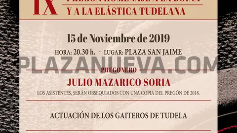 IX Pregón homenaje a la Boina y a la Elástica tudelana
