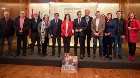 Rueda de prensa conjunta de la presidenta del Gobierno de La Rioja, Concha Andreu, y el alcalde de Arnedo, Javier García Ibáñez