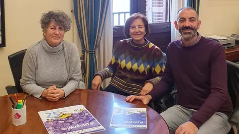 Elsa, Técnico de Igualdad, Pili Jiménez concejal de igualdad y el Alcalde de Corella
